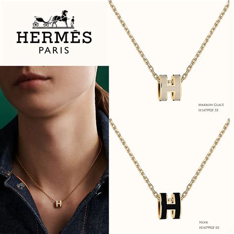 hermes white necklace